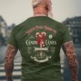 Old Fashioned North Pole Candy Cane Company Elf Christmas Men's T-shirt Back Print Gifts for Old Men