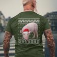 Pig Christmas Ugly Christmas Sweater Men's T-shirt Back Print Gifts for Old Men