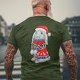 Rabbit Hat Hoppy Christmas Rabbit Christmas T-Shirt mit Rückendruck Geschenke für alte Männer