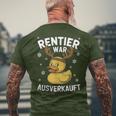 Reindeer Was Out Sold Christmas Elk Slogan T-Shirt mit Rückendruck Geschenke für alte Männer