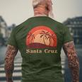 Santa Cruz Ca California 70S 80S Retrointage T-Shirt mit Rückendruck Geschenke für alte Männer