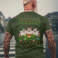 Sugar Glider Xmas Lighting Santa Ugly Sugar Glider Christmas Men's T-shirt Back Print Gifts for Old Men