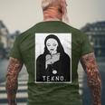 Tekno Santa Suora 23 Ravers T-shirt da uomo con stampa posteriore Regalos para ancianos
