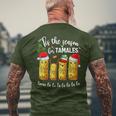 Tis The Season For Tamales Mexican Christmas Santa Hat Men's T-shirt Back Print Gifts for Old Men