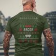 Ugly Christmas Sweater Ugly Sweater Bacon Pig Men's T-shirt Back Print Gifts for Old Men