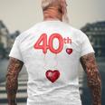 40º Aniversario Número 40º Aniversario De Bodas De Ruby Sin Mangas Camiseta Hombre Estampado Espalda Regalos para ancianos