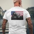 America Flag Trump Shooting 2024 Men's T-shirt Back Print Gifts for Old Men