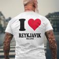 Amo Reykjavik T-shirt da uomo con stampa posteriore Regalos para ancianos