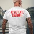 Assistente Bagnanti Salvataggio Bagnino Spiaggia Piscina T-shirt da uomo con stampa posteriore Regalos para ancianos