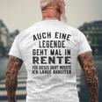 Auch Eine Legende Geht Mal In Retire Gray T-Shirt mit Rückendruck Geschenke für alte Männer