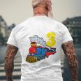 Bambino 3° Compleanno Treno Ferrovia Locomotiva Ragazzo Di 3 Anni T-shirt da uomo con stampa posteriore Regalos para ancianos