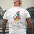 Bambino I Distruggere Il Silenzio Dinosauro Batterista T-shirt da uomo con stampa posteriore Regalos para ancianos