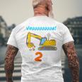 BambinoBimbo 2 Anni Escavatore Regalo Compleanno 24 Mesi T-shirt da uomo con stampa posteriore Regalos para ancianos