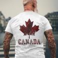 Canada Flag Canada Canada Flag Canada Map Gray T-Shirt mit Rückendruck Geschenke für alte Männer