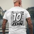 Children's Birthday Ich Bin 10 Zahlwort Zehn T-Shirt mit Rückendruck Geschenke für alte Männer