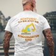 Children's Ich Bin Jetzt Ein Kindergartenkind Excavator Kindergarten Start T-Shirt mit Rückendruck Geschenke für alte Männer