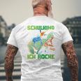 Children's School Child 2024 Dinosaur Ich Rocke Jetzt Die Schule T-Shirt mit Rückendruck Geschenke für alte Männer