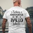 Children's School Child 2024 Tschüss Kindergarten Hello School First Day At School T-Shirt mit Rückendruck Geschenke für alte Männer