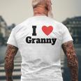 Con Scritta I Love Granny Regalo Di Compleanno Regalo Di Natale T-shirt da uomo con stampa posteriore Regalos para ancianos