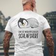 Das Ist Mein Offizielles Schlaf Penguin Gray T-Shirt mit Rückendruck Geschenke für alte Männer