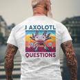 Divertida Pregunta Sobre Axolotl Retrointage Amantes De Axolotl Para Niños Camiseta Hombre Estampado Espalda Regalos para ancianos
