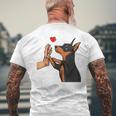 Dwarf Pinscher Liebe Miniature Pinscher Dog Holder T-Shirt mit Rückendruck Geschenke für alte Männer