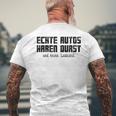 Echte Autos Haben Durst Motorschau Benzin Ps Autofan Gray T-Shirt mit Rückendruck Geschenke für alte Männer