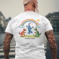 Ehrenlos Saufen X Excessiver Alkoholkonsum Dino Drawing T-Shirt mit Rückendruck Geschenke für alte Männer