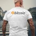 El Logotipo De Bitcoin Camisas De Bitcoin Camiseta Hombre Estampado Espalda Regalos para ancianos
