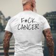 Fck Cancer Cancer Chupa Apoyo De Supervivientes De Concienciación Camiseta Hombre Estampado Espalda Regalos para ancianos