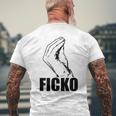 Ficko Hand Sign Fun Italian T-Shirt mit Rückendruck Geschenke für alte Männer