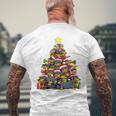 Christmas Cute Dachshund Christmas Tree Dog T-Shirt mit Rückendruck Geschenke für alte Männer