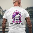 Unicorn Nö Einfach Nö Slogan T-Shirt mit Rückendruck Geschenke für alte Männer