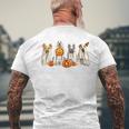 Ghost Dogs Spooky Season Dog Dressed As Ghost Halloween Men's T-shirt Back Print Gifts for Old Men