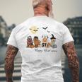 Ghost Doodle Dogs Halloween Costume Goldendoodle Labradoodle Men's T-shirt Back Print Gifts for Old Men