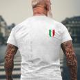 Gli Azzurri Italian Fan Flag Blue T-Shirt mit Rückendruck Geschenke für alte Männer