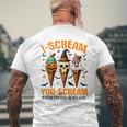 Halloween Ice Cream I-Scream You-Scream Everybody Scream Men's T-shirt Back Print Gifts for Old Men