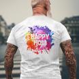 Happy Holi Festival Of Colors Holi Blue T-Shirt mit Rückendruck Geschenke für alte Männer