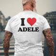 I Heart Adele First Name I Love Personalized Stuff T-shirt da uomo con stampa posteriore Regalos para ancianos
