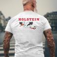 Holstein Stolle Football Kicken Fan Kiel Stadium Blue Blue T-Shirt mit Rückendruck Geschenke für alte Männer