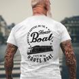 Houseboat Was Auch Immer Auf Dem Hausboat Was Auch Immer Gray S T-Shirt mit Rückendruck Geschenke für alte Männer