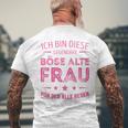 Ich Bin Dieser Legendary Evil Alte Frauon Der Alle Reden Long-Sleeved T-Shirt mit Rückendruck Geschenke für alte Männer