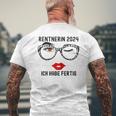 Ich Habe Fertig Rente 2024 T-Shirt mit Rückendruck Geschenke für alte Männer