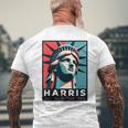 Kamala Harris 2024 Freiheitsstatue Repräsentiert Freiheit 2024 T-Shirt mit Rückendruck Geschenke für alte Männer