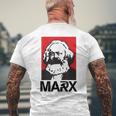 Karl Marx Martello E Falce Comunista T-shirt da uomo con stampa posteriore Regalos para ancianos