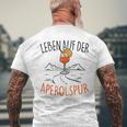 Leben Auf Der Aperolspur Official Spritz Club Aperollin' T-Shirt mit Rückendruck Geschenke für alte Männer