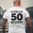 Livello 50 Superato Anni 50 Compleanni T-shirt da uomo con stampa posteriore Regalos para ancianos