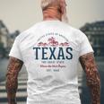 Look-Vintage Style Rétro États-Unis Texas T-shirt imprimé au dos Cadeaux pour les vieillards