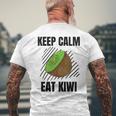 Mantenere La Calma Mangiare Kiwiintage Grunge Kiwi Frutta Amante T-shirt da uomo con stampa posteriore Regalos para ancianos