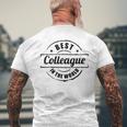 Miglior Collega Del Mondo Co-Worker Citazione Compagno Di Lavoro T-shirt da uomo con stampa posteriore Regalos para ancianos